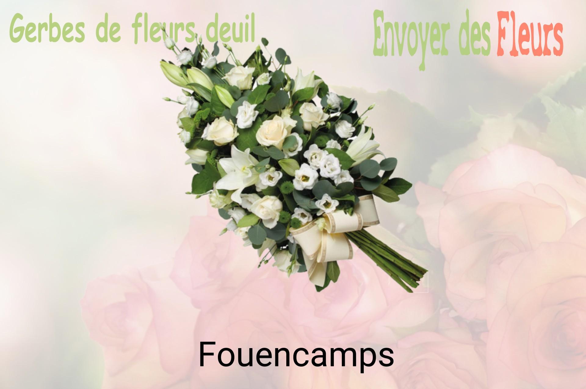 Gerbe de fleurs de deuil livrée à Fouencamps